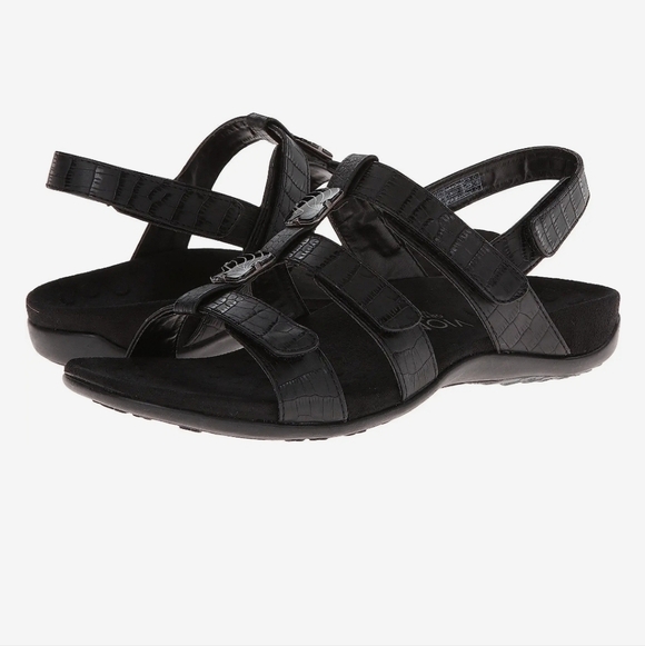 Vionic Women Amber Comfort Hook&loop Sandals Flats shoes sz 9 - Picture 1 of 12